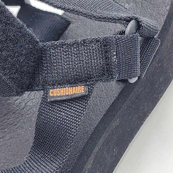 Cushionaire Sassy Black Platform Sandals Size 7 - Picture 9 of 10